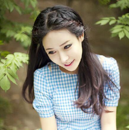 森女系,中长发扎法